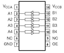 Load image into Gallery viewer, breakout board, level translator, 3V-5V, TXB0104