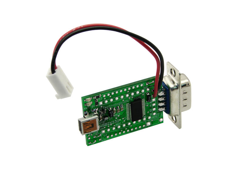 USB-to-RS232 comport adapter with 3V-5V power breakout