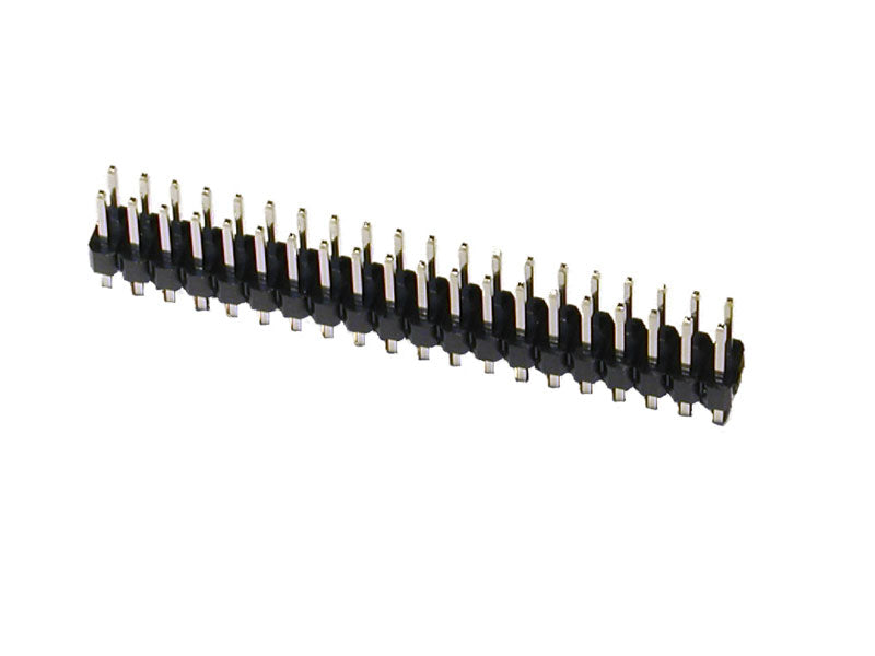 header, dual-row, 40-pin, male, straight