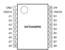 Load image into Gallery viewer, breakout board, level translator, NVT2008, 8-channel, low-cost