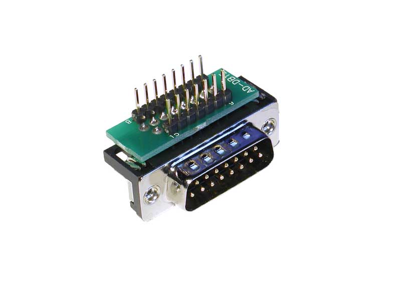 D-Sub Adapters, 15-pin plug, right-angle