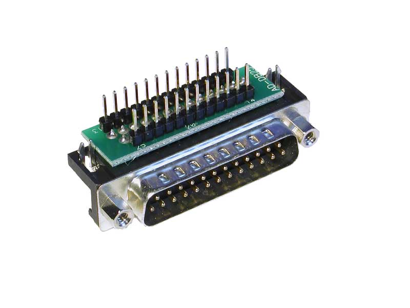 D-Sub Adapters, 25-pin plug, right-angle