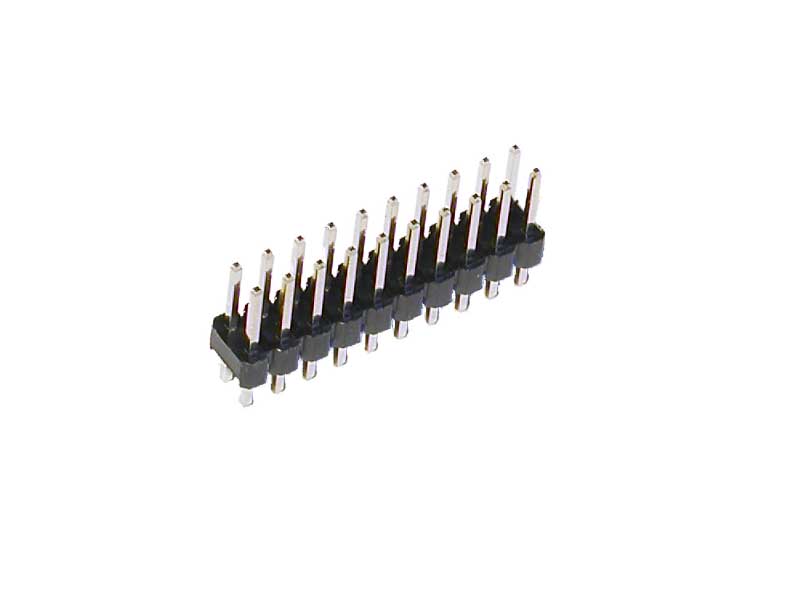 header, dual-row, 20-pin, male, straight