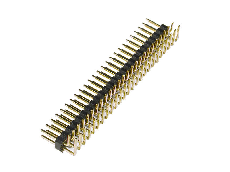 header, male, dual row, right-angle, 50-pin